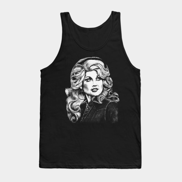 Retro Dolly Parton Tank Top by DudiDama.co